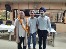 श्री बाबूलाल मीना, उपनिदेशक (भाषा) एवं श्री द्वारका दास अवर श्रेणी लिपिक का सेवानिवृत्ति कार्यक्रम